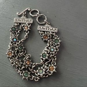 Brighton Multi Strand Flower Bracelet